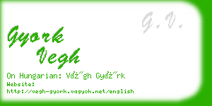 gyork vegh business card